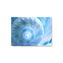 Blauwe Shell Abstracte Digitale Kunst Canvas Print