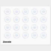 Blauwe Shell Laatste Toast Bach Feest Retouradres Ronde Sticker (Vel)