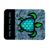 Blauwe Shell Schildpad Flexi Magnet Magneet (Horizontaal)