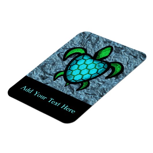 Blauwe Shell Schildpad  Flexi Magnet Magneet (Linkerzijde)