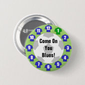 Blauwe Shirten - Football Fan Button Badge (Voorkant /achterkant)