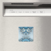 Blauwe Sierbloem Magneet (Insitu (Vaatwasser))
