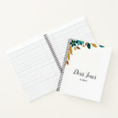 Blauwe sierbloem notitieboek (Binnen)