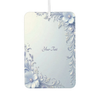 Blauwe Sierbloemen met Parels Luchtverfrisser