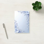 Blauwe Sierbloemen met Parels Post-it Notities Post-it® Notes (Kantoor)