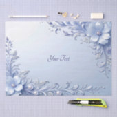 Blauwe Sierbloemen met Parels Tissuepapier (Craft)