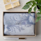 Blauwe Sierbloemen met Parels Tissuepapier (Geschenk)