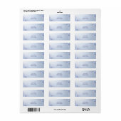 Blauwe Sierbloemen Retouradres Label (Full Sheet)