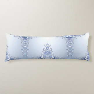 Blauwe Sierlijke Bloemen met Parels Body Kussen