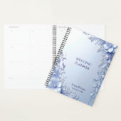 Blauwe Sierlijke Bloemen met Parels Planner (Display)