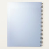 Blauwe Sierlijke Bloemen met Parels Planner (Achterkant)