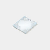 Blauwe Sierlijke Bloemige Post-it Briefjes Post-it® Notes (Schuin)