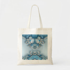 Blauwe Sierlijke Bloemtas Tote Bag