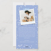 Blauwe Sierlijke Chic Bloemen Fijne Feestdagen Fot Feestdagenkaart (Achterkant)