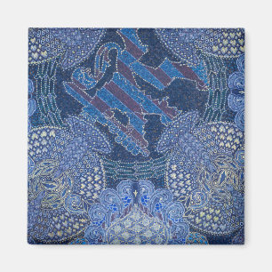 Blauwe Sierlijke Mozaïekkunst, Duitsland Magneet