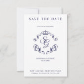 Blauwe Sierrand met Kroon & Initialen (Voorkant)