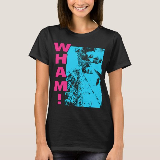 Blauwe Silhouette Pop Duo Essential T-Shirt (Voorkant)