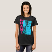 Blauwe Silhouette Pop Duo Essential T-Shirt (Voorkant volledig)