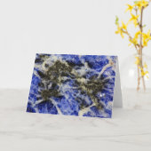 Blauwe siliet kaart (Gele Bloem)
