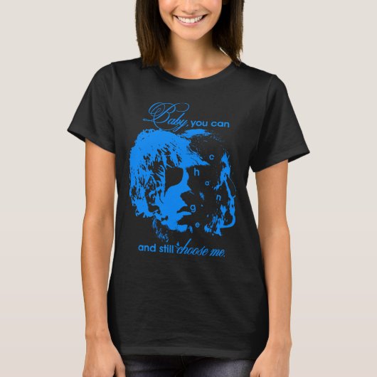 Blauwe Sillhouette Indiegroep T-shirt (Voorkant)