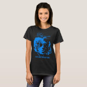 Blauwe Sillhouette Indiegroep T-shirt (Voorkant volledig)