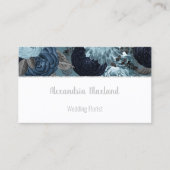 BLAUWE SILVER GLITTER-VISITEKAARTJE VISITEKAARTJE (Voorkant)