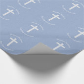 Blauwe sinaasappelen cadeaupapier (Hoek)