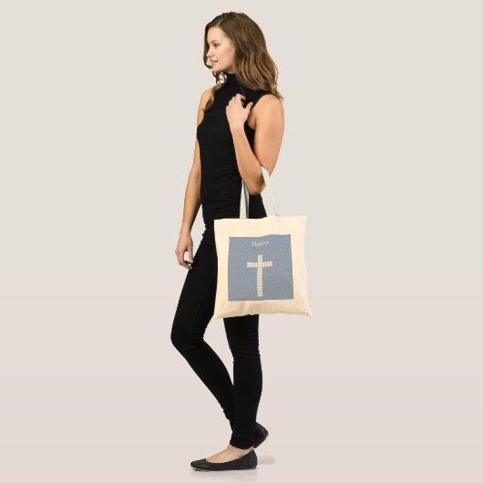 Blauwe sinaasappelen tote bag (Voorkant (model))