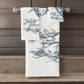 Blauwe Single Tree Boho Bad Handdoek