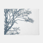 Blauwe Single Tree Boho Deurmat (Voorkant)