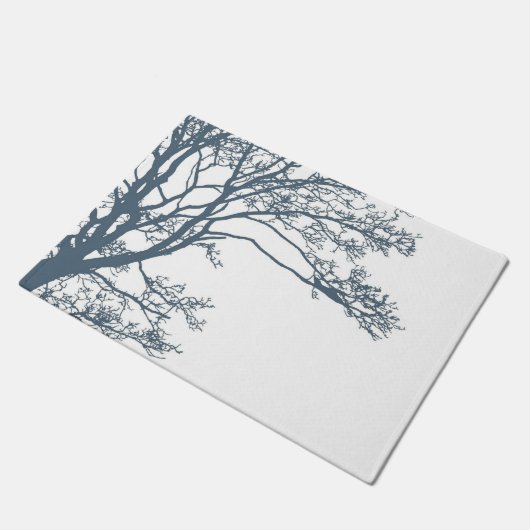 Blauwe Single Tree Boho Deurmat (Schuin)