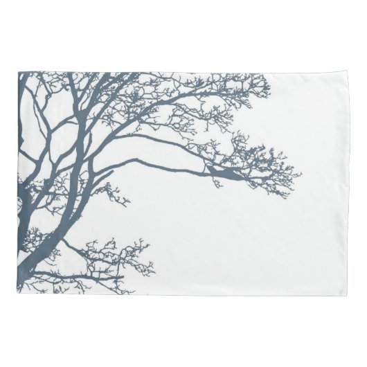 Blauwe Single Tree Boho Kussensloop (Achterkant)