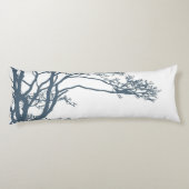 Blauwe Single Tree Boho Lichaamskussen (Achterkant)