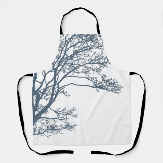 Blauwe Single Tree Boho Schort (Voorkant)