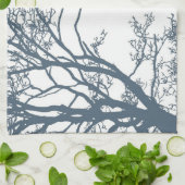 Blauwe Single Tree Boho Theedoek (Gevouwen)