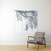 Blauwe Single Tree Boho Wandkleed (In Situ (horizontaal))