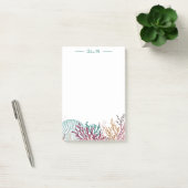 Blauwe Sint-Jakobsschelp en Koraal Post-it® Notes (Kantoor)