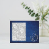 Blauwe Sjabloon Briefkaart (Staand voorkant)