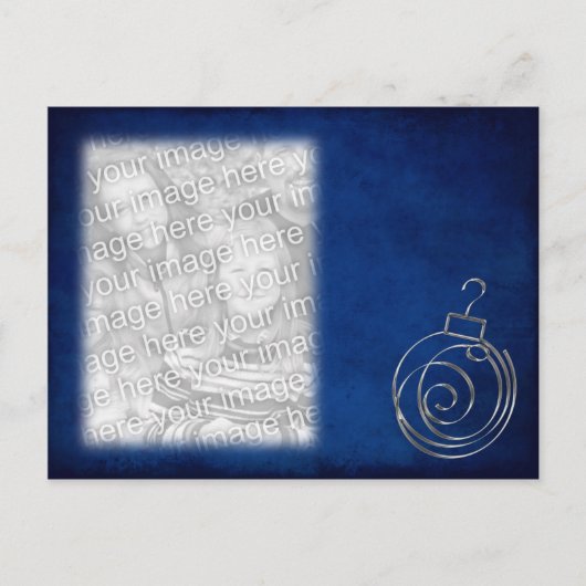 Blauwe Sjabloon Briefkaart (Voorkant)