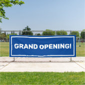 Blauwe sjabloon grand opening business banner (Insitu)