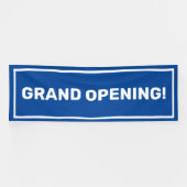 Blauwe sjabloon grand opening business banner (Horizontaal)