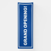 Blauwe sjabloon grand opening business banner (Verticaal)