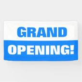 Blauwe sjabloon grand opening business banner (Horizontaal)