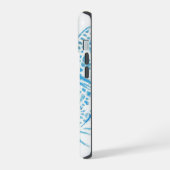 blauwe sjabloon kat iPhone 15 case (Linkerkant)