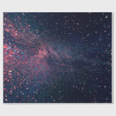 Blauwe skies vol sterren cadeaupapier (Vlak)