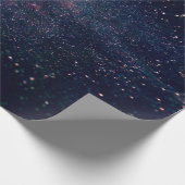Blauwe skies vol sterren cadeaupapier (Hoek)