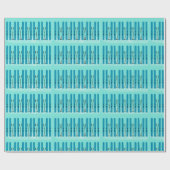 Blauwe ski's op sneeuw inpakpapier (Vlak)