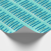 Blauwe ski's op sneeuw inpakpapier (Hoek)