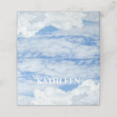 BLAUWE SKY CLOUDS FOTO PLACE KAART PLAATSKAARTJE (Buitenkant ongevouwen)