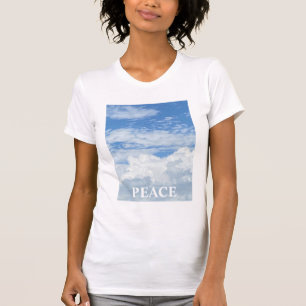 BLAUWE SKY CLOUDS FOTO VROUWEN T-SHIRT